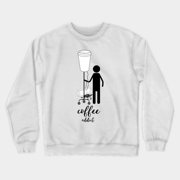 coffee addict Crewneck Sweatshirt by lmdesignco